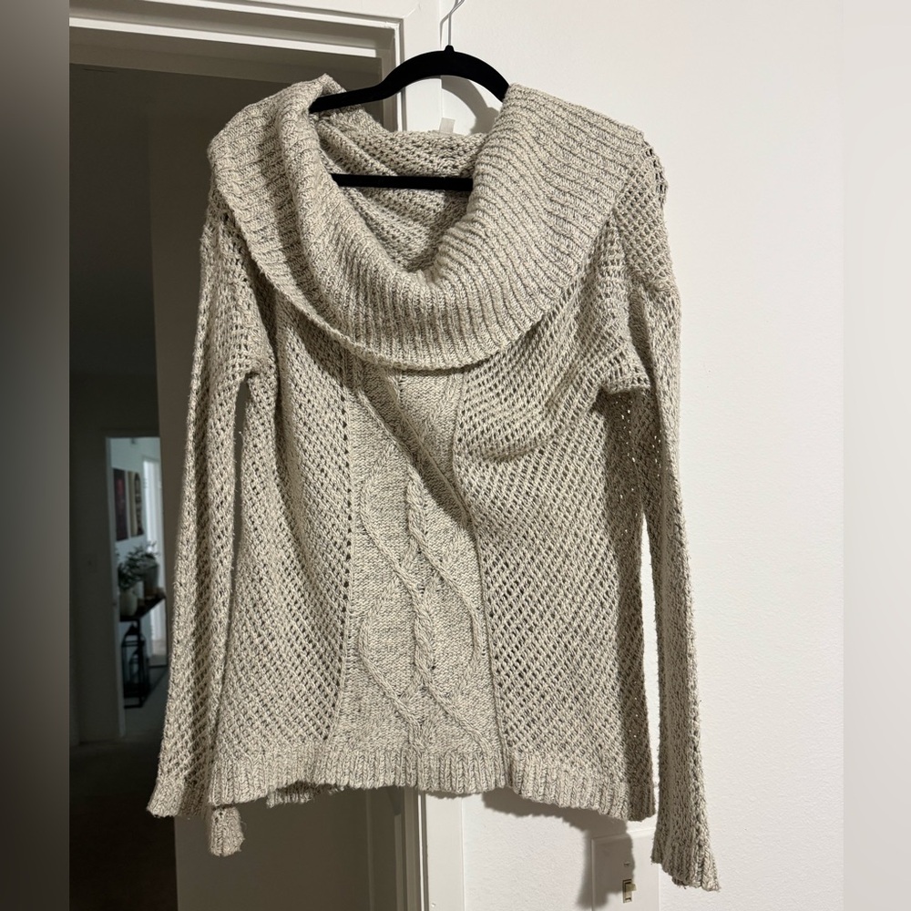 Jack by BB Dakota Textured Cowl Neck Sweater - Gray